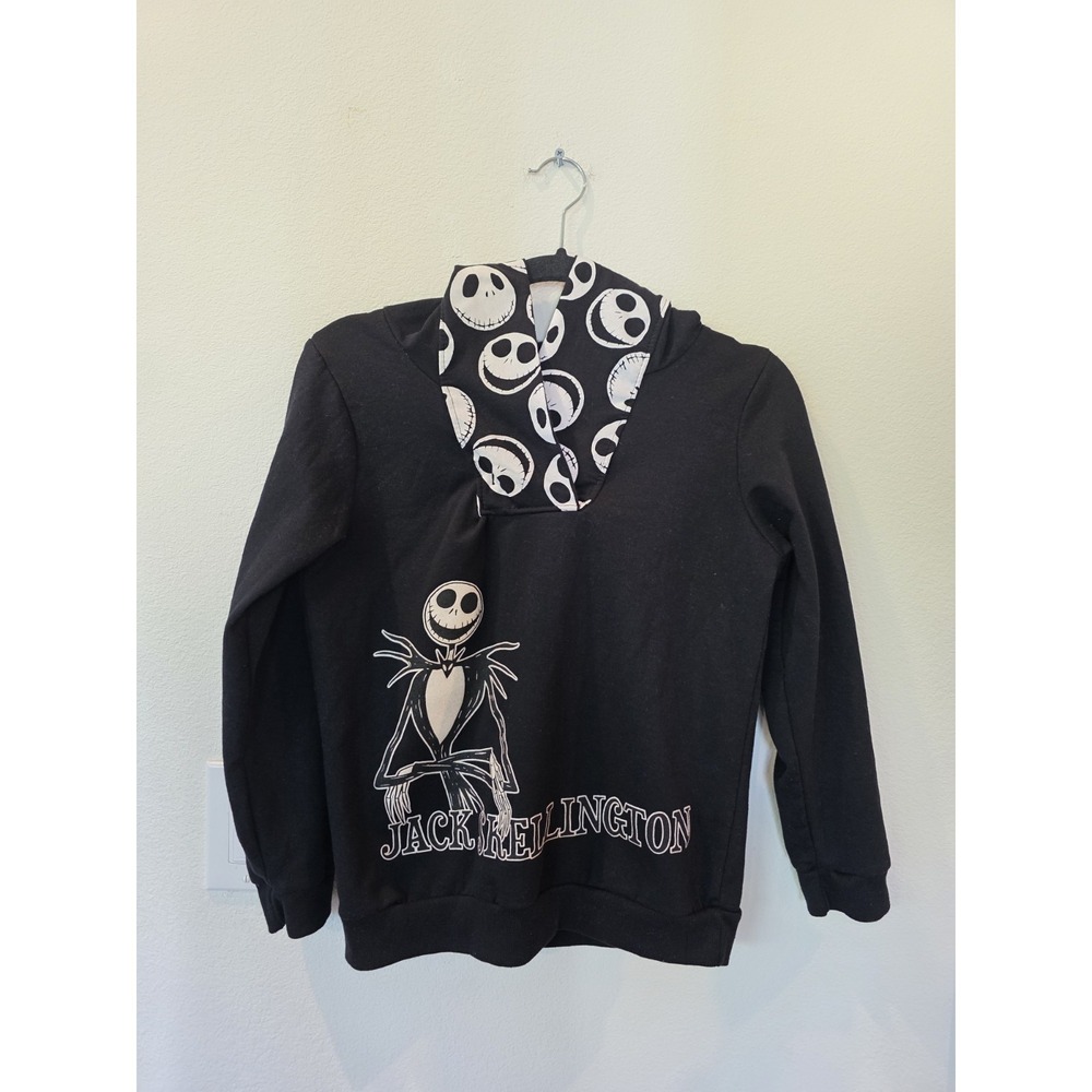 Disney Nightmare Before Christmas Jack Skellington Black Hoodie Youth L 10/12